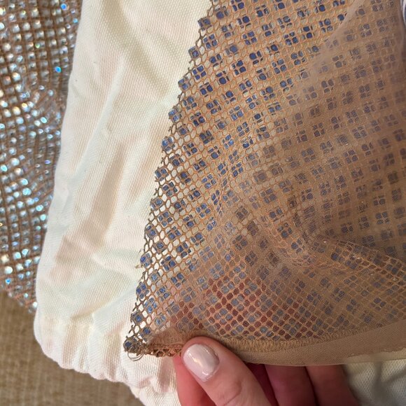 Self portrait SILVER RHINESTONE MESH MIDI DRESS with tag - Picture 8 of 8